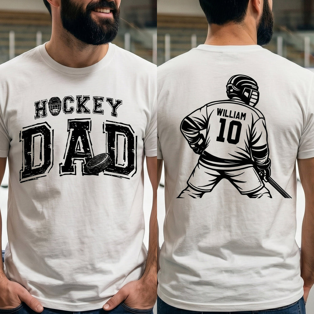 Father's Day Gifts, Hockey Dad, Daddy, Grandpa - Personalized Shirt