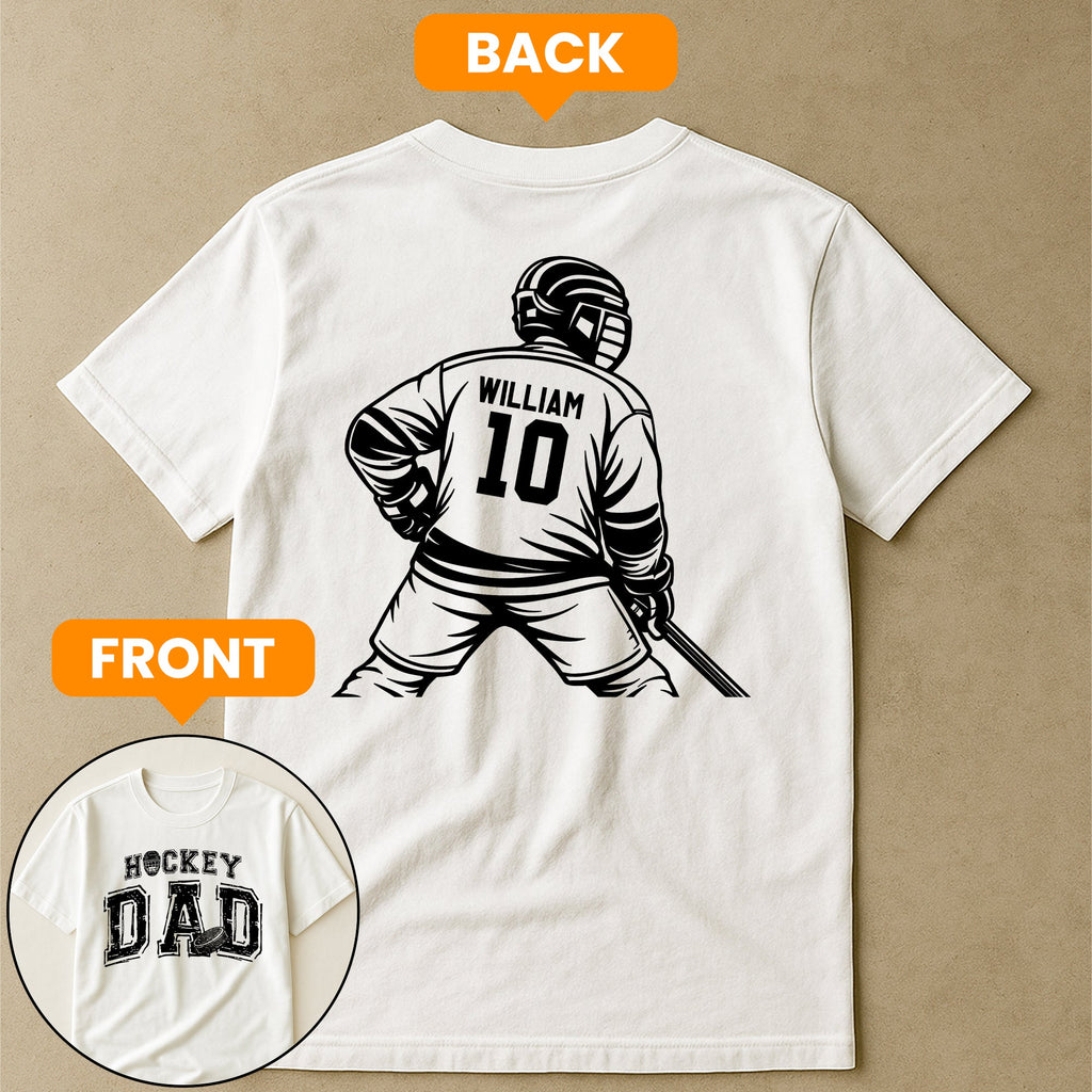 Father's Day Gifts, Hockey Dad, Daddy, Grandpa - Personalized Shirt