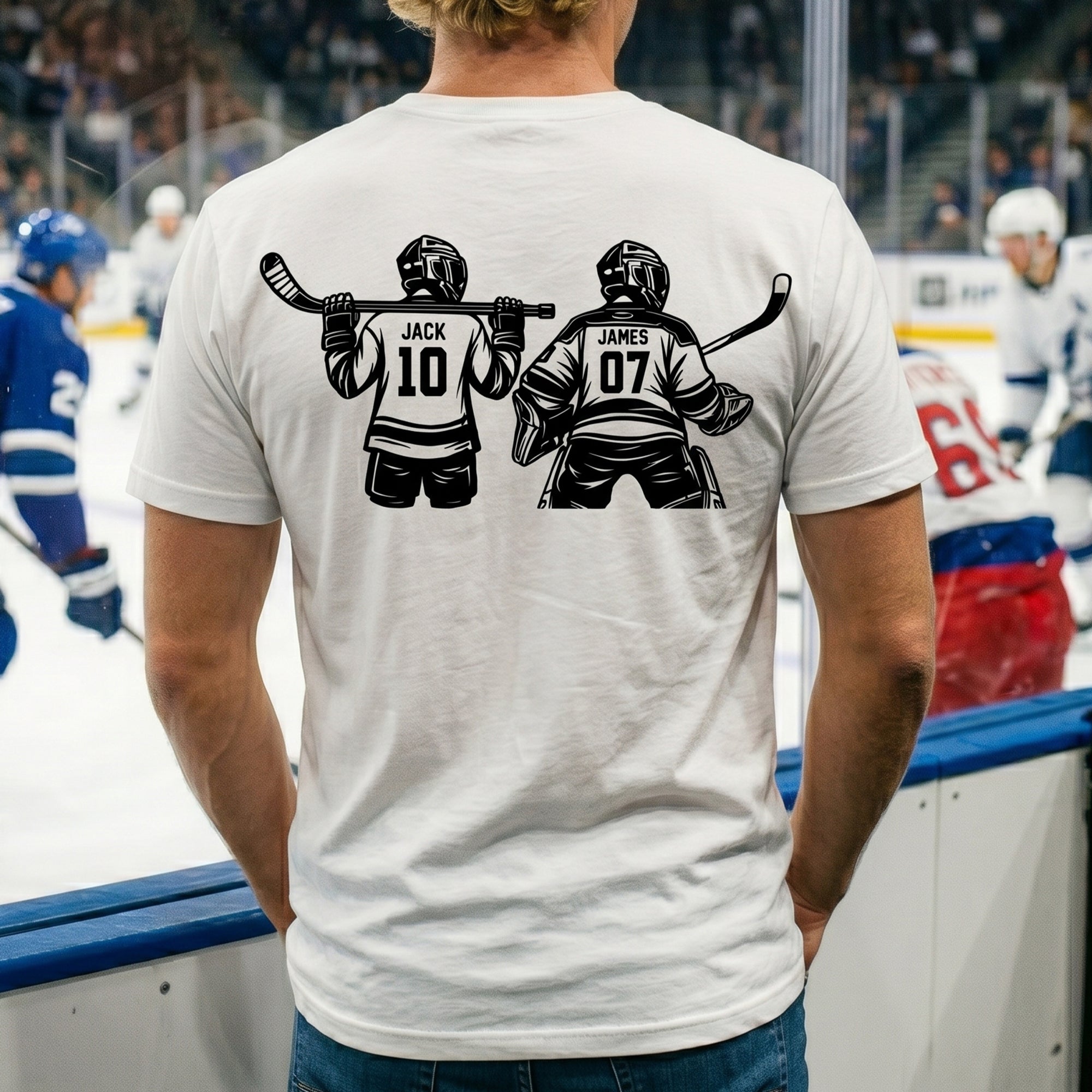 Father's Day Gifts, Hockey Dad, Daddy, Grandpa - Personalized Shirt