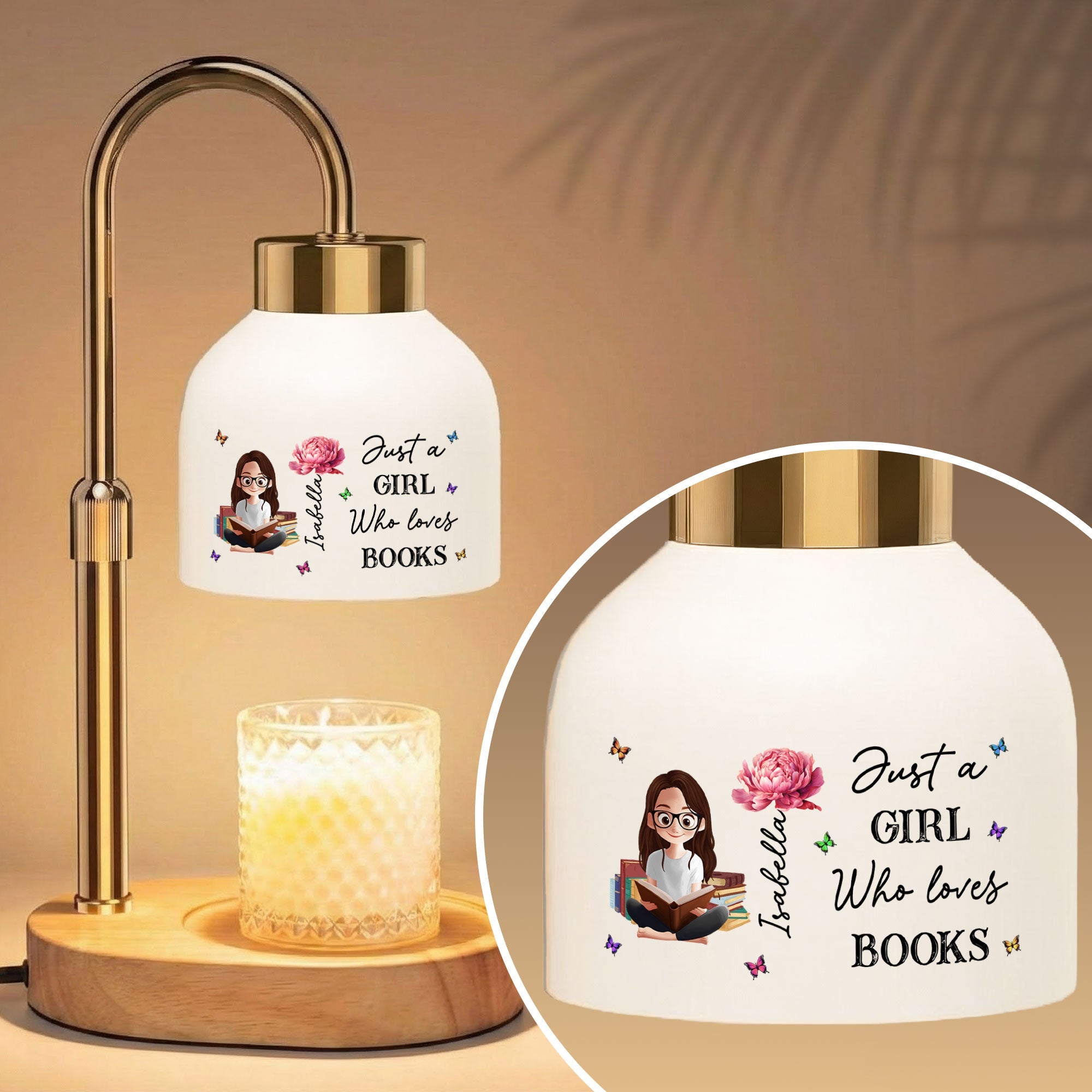 Just A Girl Who Loves Books - Personalized Candle Warmer