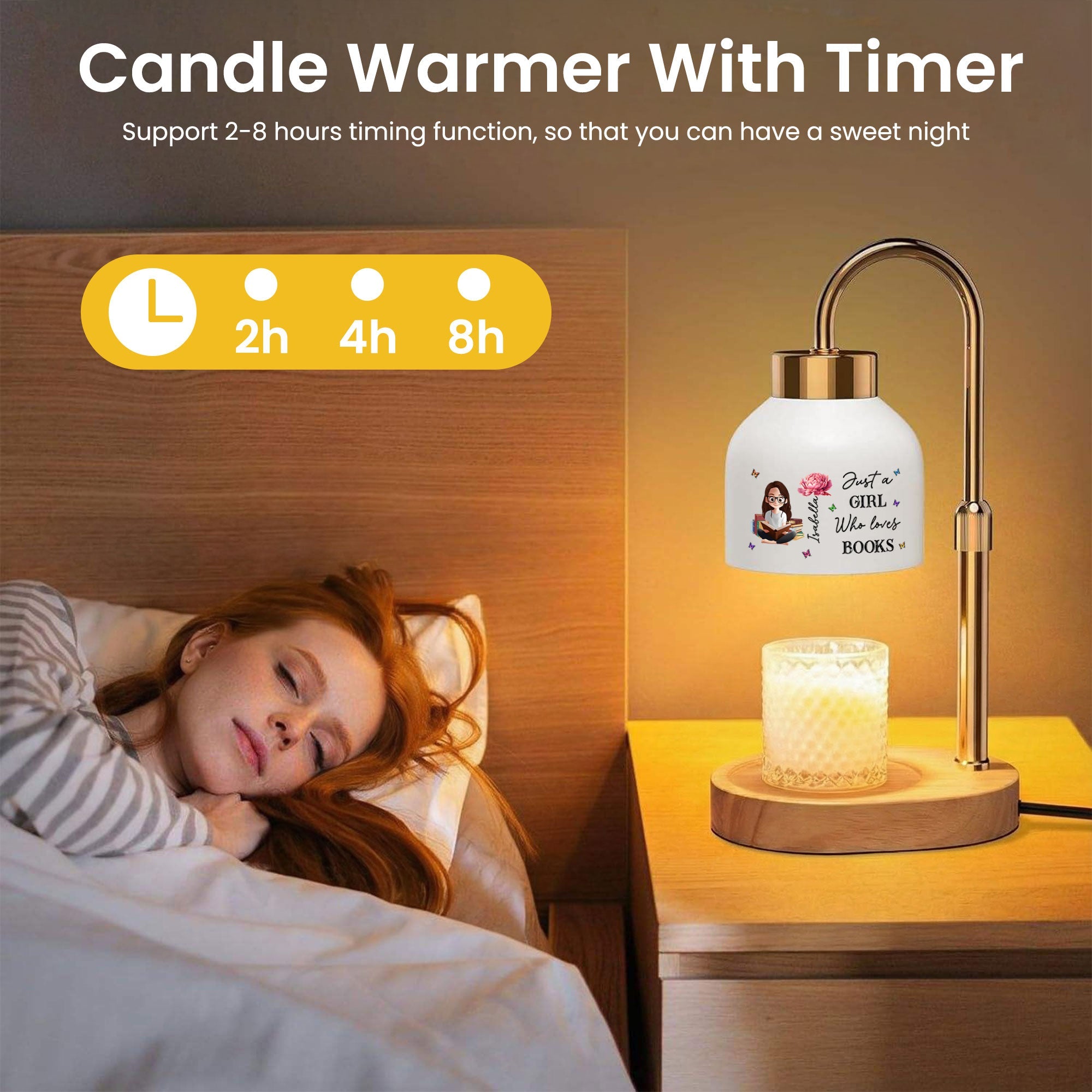 Just A Girl Who Loves Books - Personalized Candle Warmer