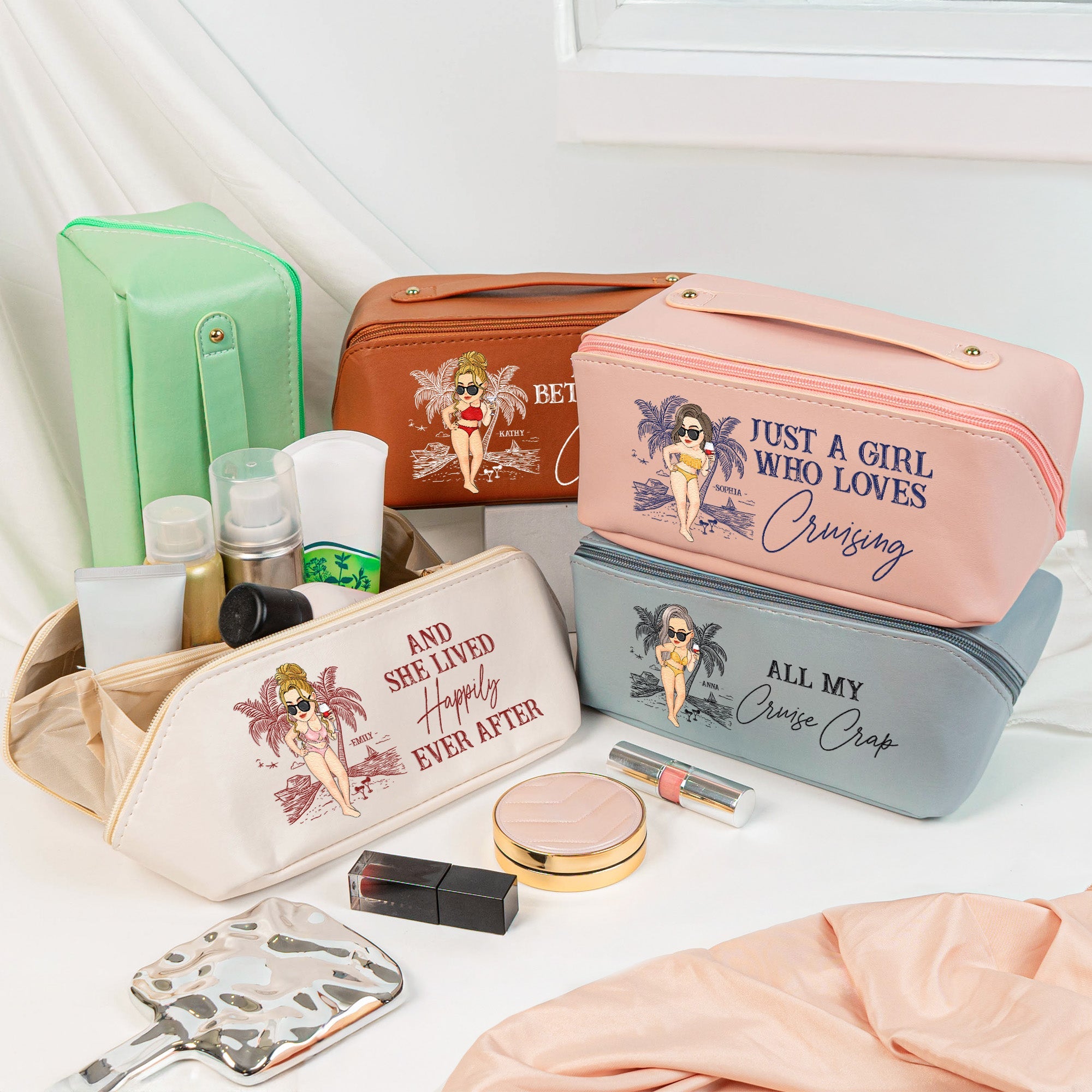 Just A Girl Who Loves Traveling - Personalized Makeup Bag