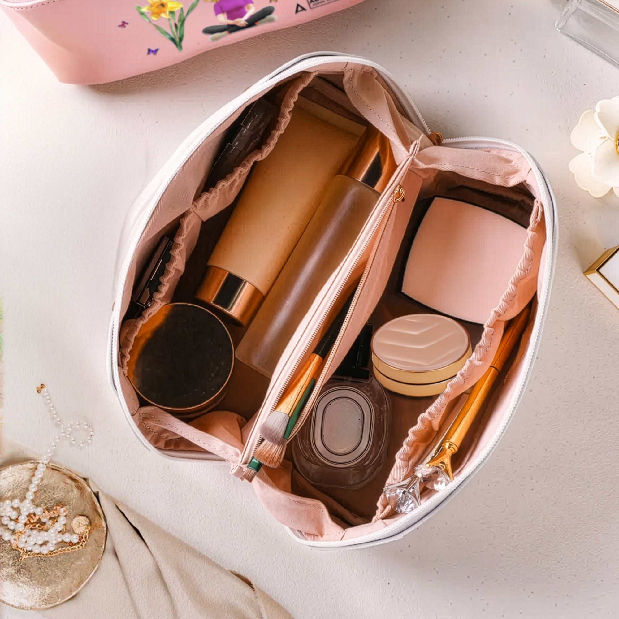 Just A Girl Who Loves Traveling - Personalized Makeup Bag