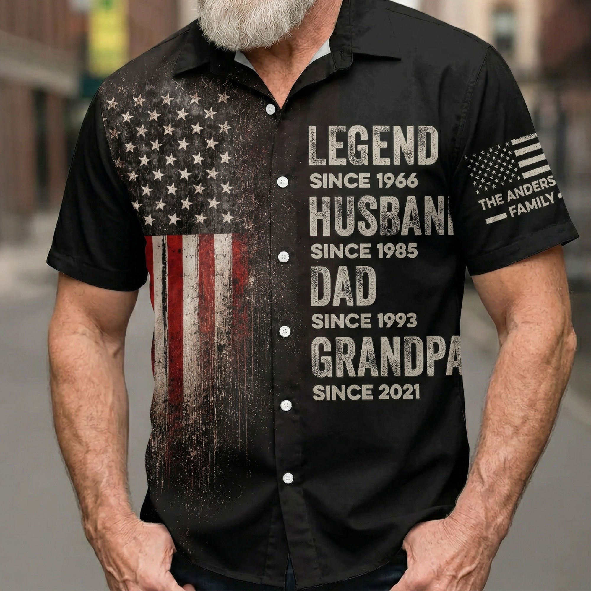Father's Day Gifts, Legend, Husband, Dad And Grandpa Custom Family Name - Personalized Hawaiian Shirt