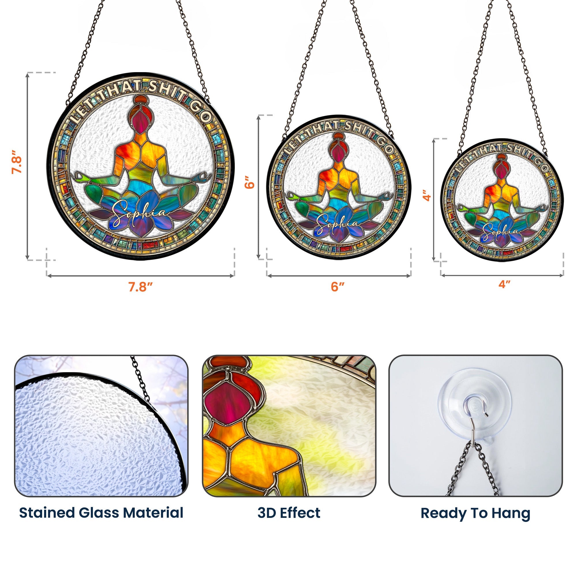 Let That Sh!T Go - Personalized Window Hanging Suncatcher