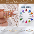 Minimalist Dainty Ring Stackable Ring Custom Birthstones Gift For Her - Personalized Ring