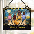 Mother's Day Gifts, Mother & Children Forever Linked Together Gift For Mom, Wife - Personalized Window Hanging Suncatcher