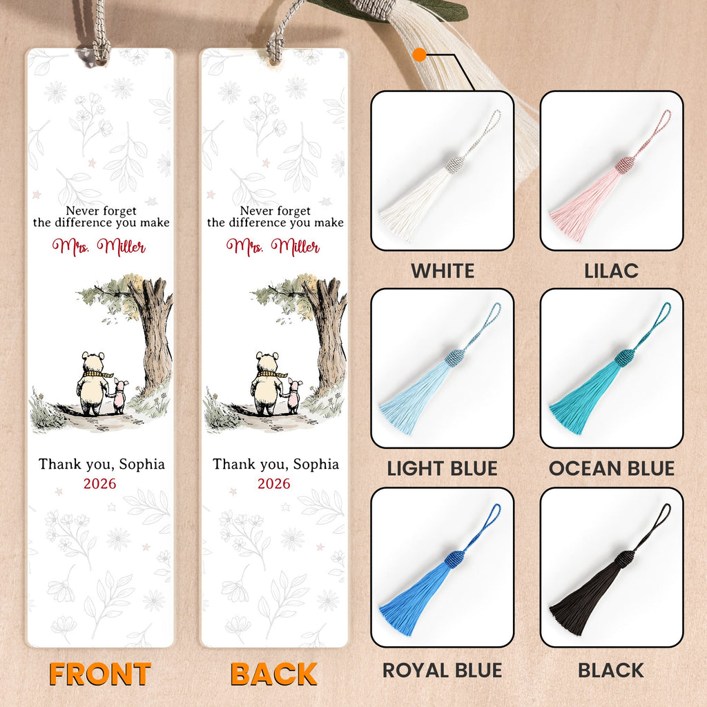 Never Forget The Difference You Make Thank You Teacher Gift - Personalized Bundle