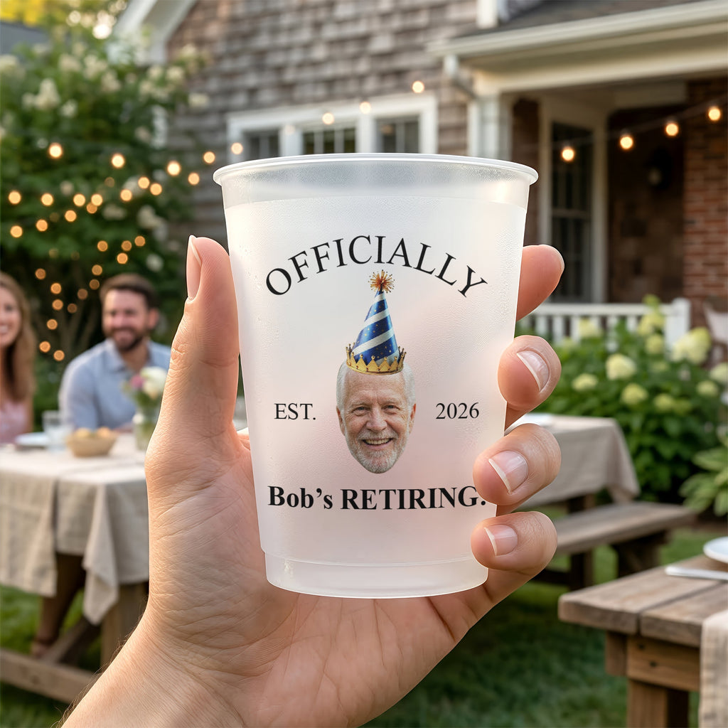 Retirement Cup Party For Coworkers, Family, Friends - Personalized Cups