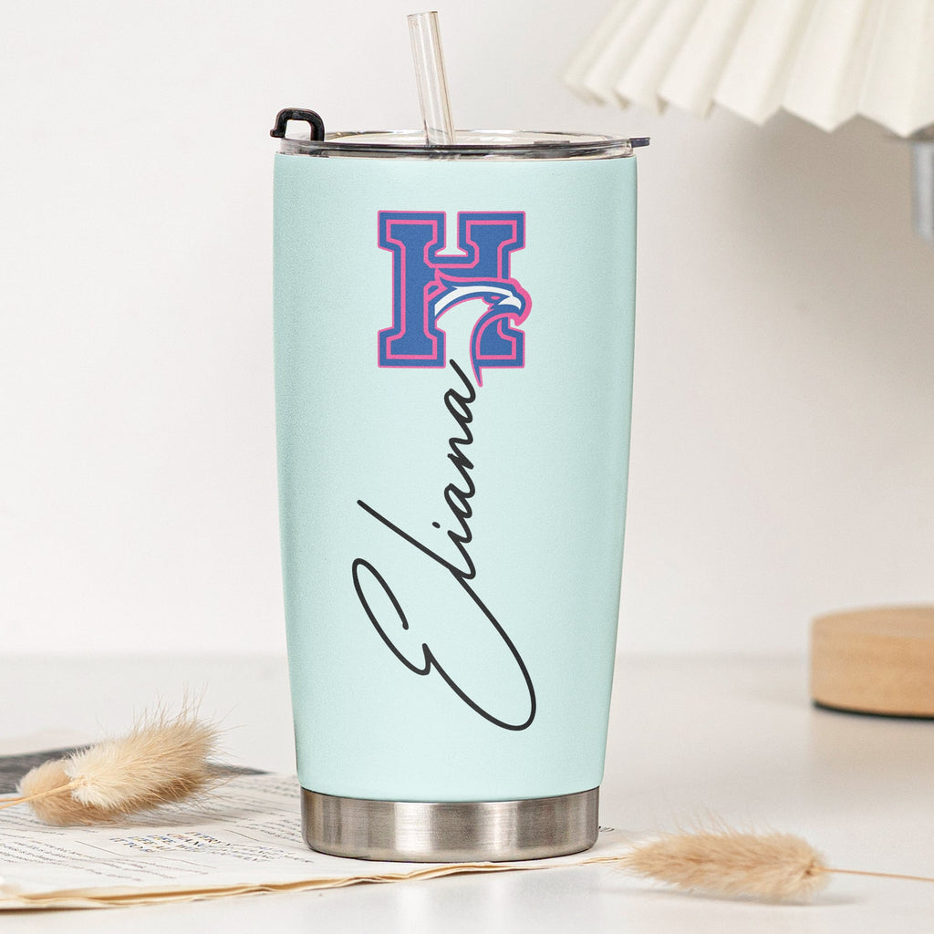 School Logo, High School Logo, Club Logo Graduation Photo - Personalized Tumbler