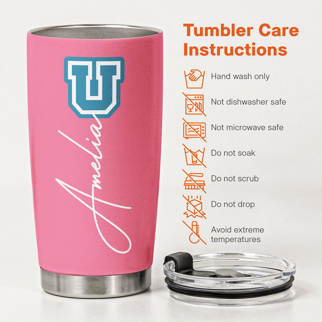 School Logo, High School Logo, Club Logo Graduation Photo - Personalized Tumbler