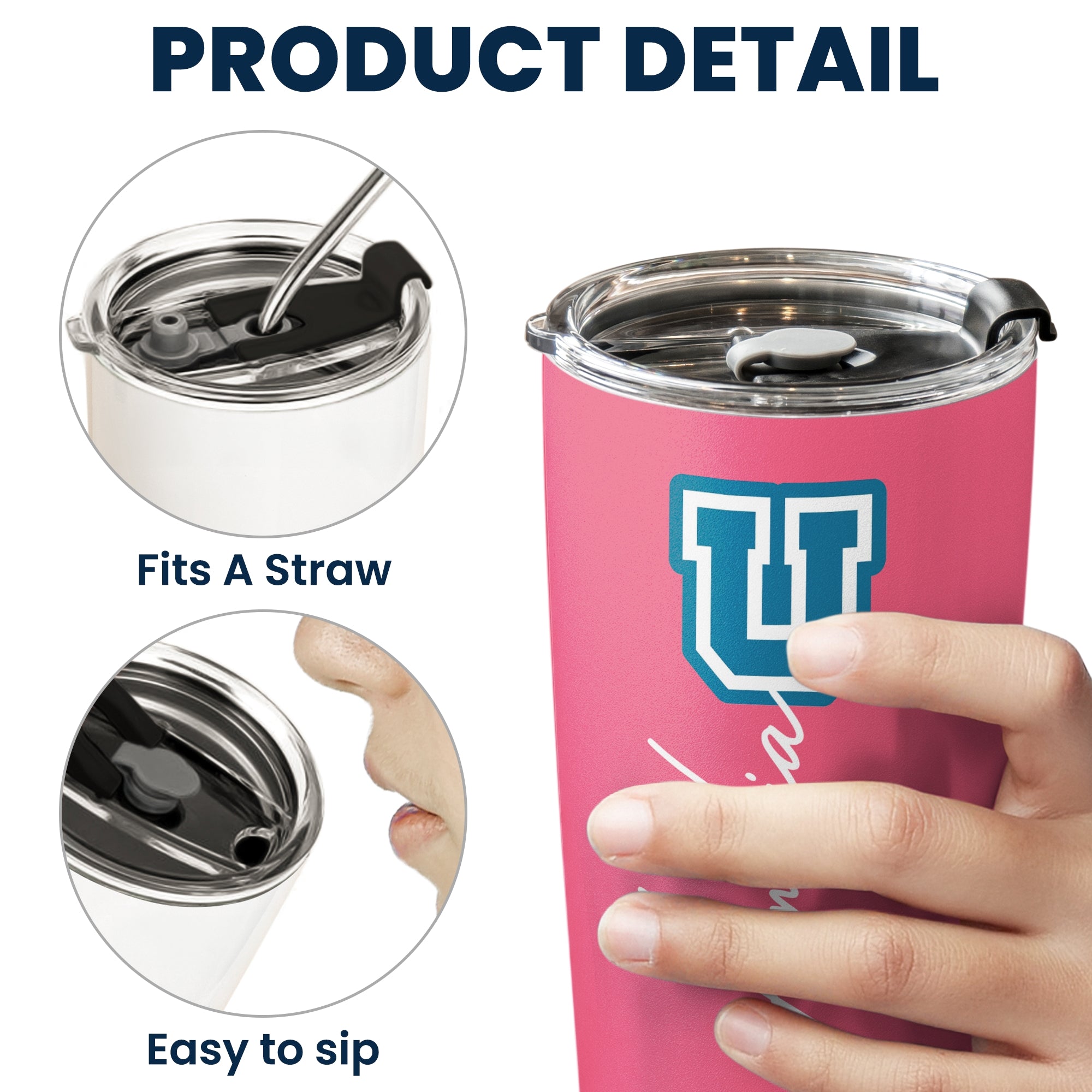 School Logo, High School Logo, Club Logo Graduation Photo - Personalized Tumbler