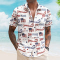 Semiquincentennial USA 250Th Anniversary Retro Flag - Personalized Hawaiian Shirt