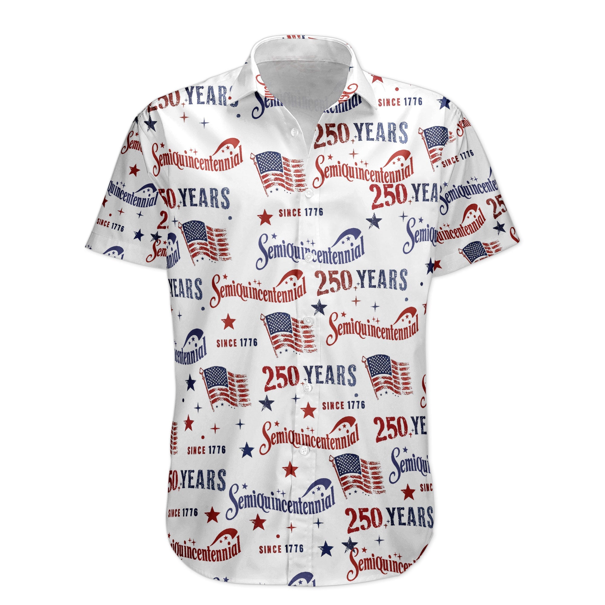 Semiquincentennial USA 250Th Anniversary Retro Flag - Personalized Hawaiian Shirt