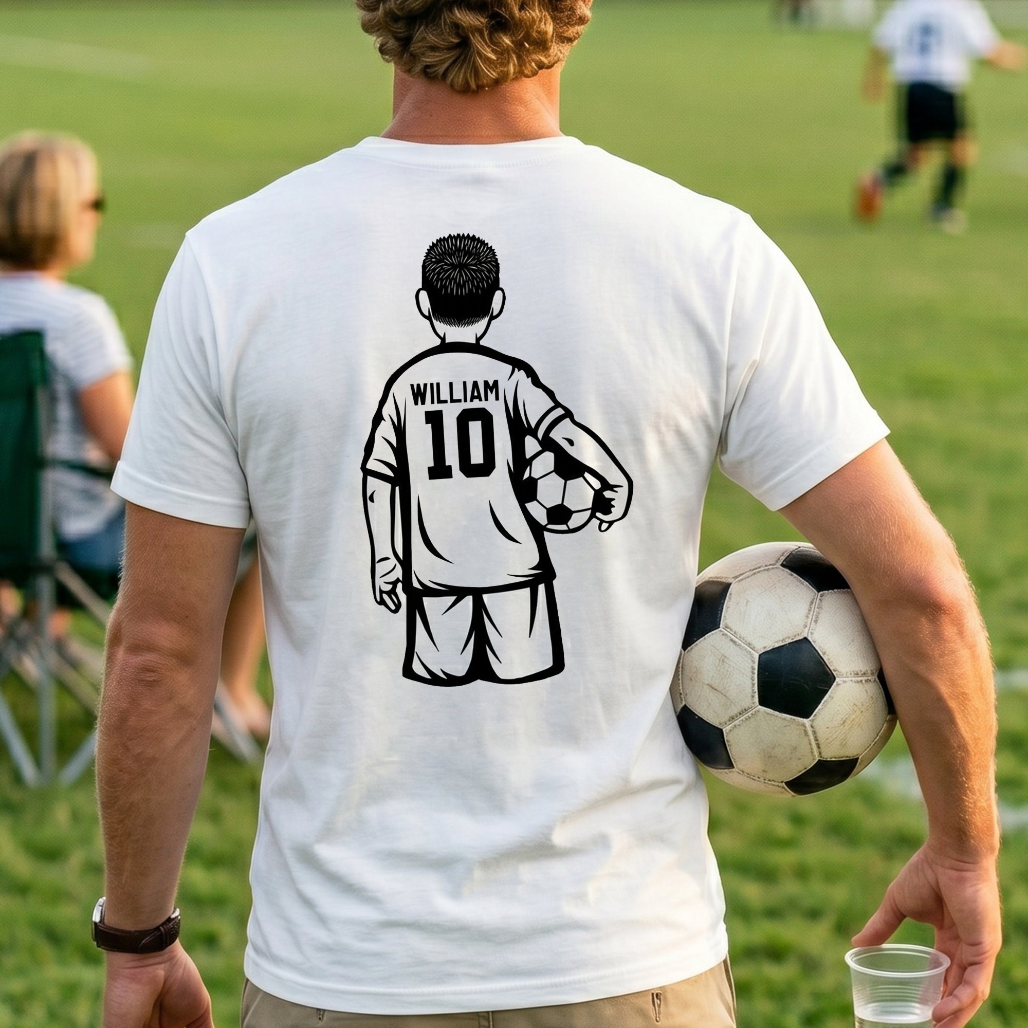 Father's Day Gifts, Soccer Dad, Daddy, Grandpa - Personalized Shirt