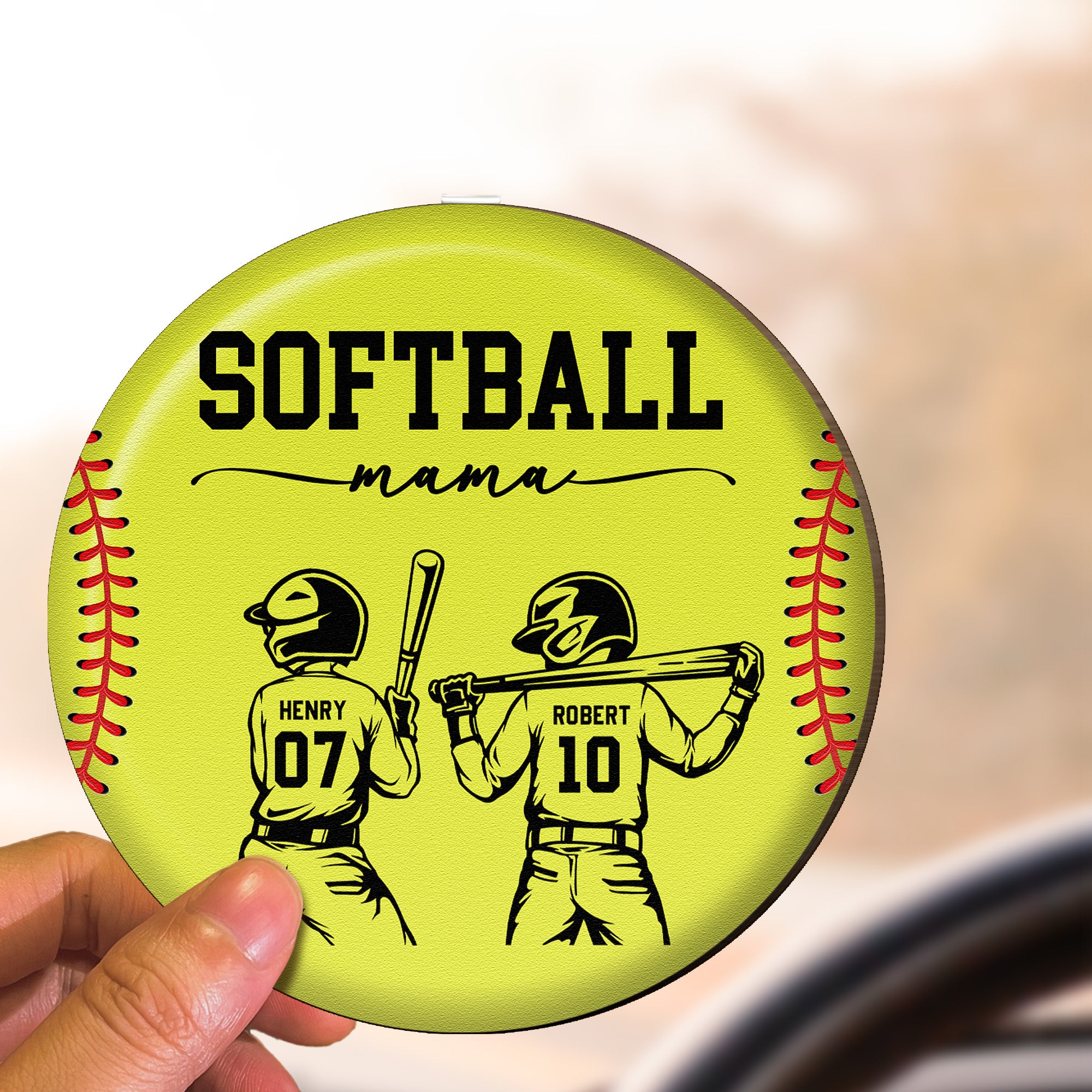 Softball Mom That's My Kid - Personalized Car Visor Clip