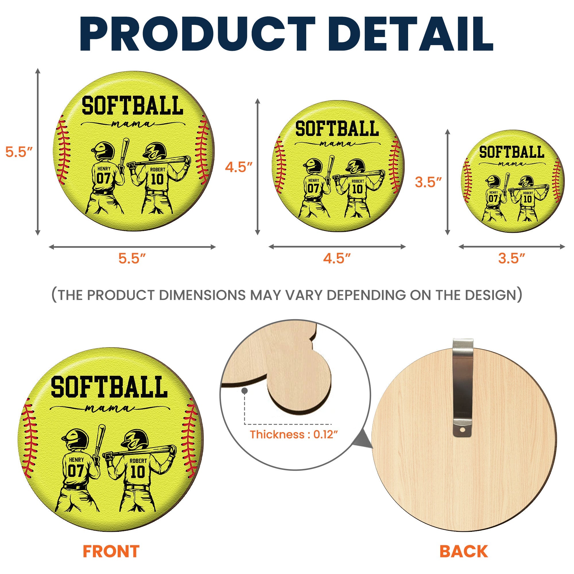 Softball Mom That's My Kid - Personalized Car Visor Clip