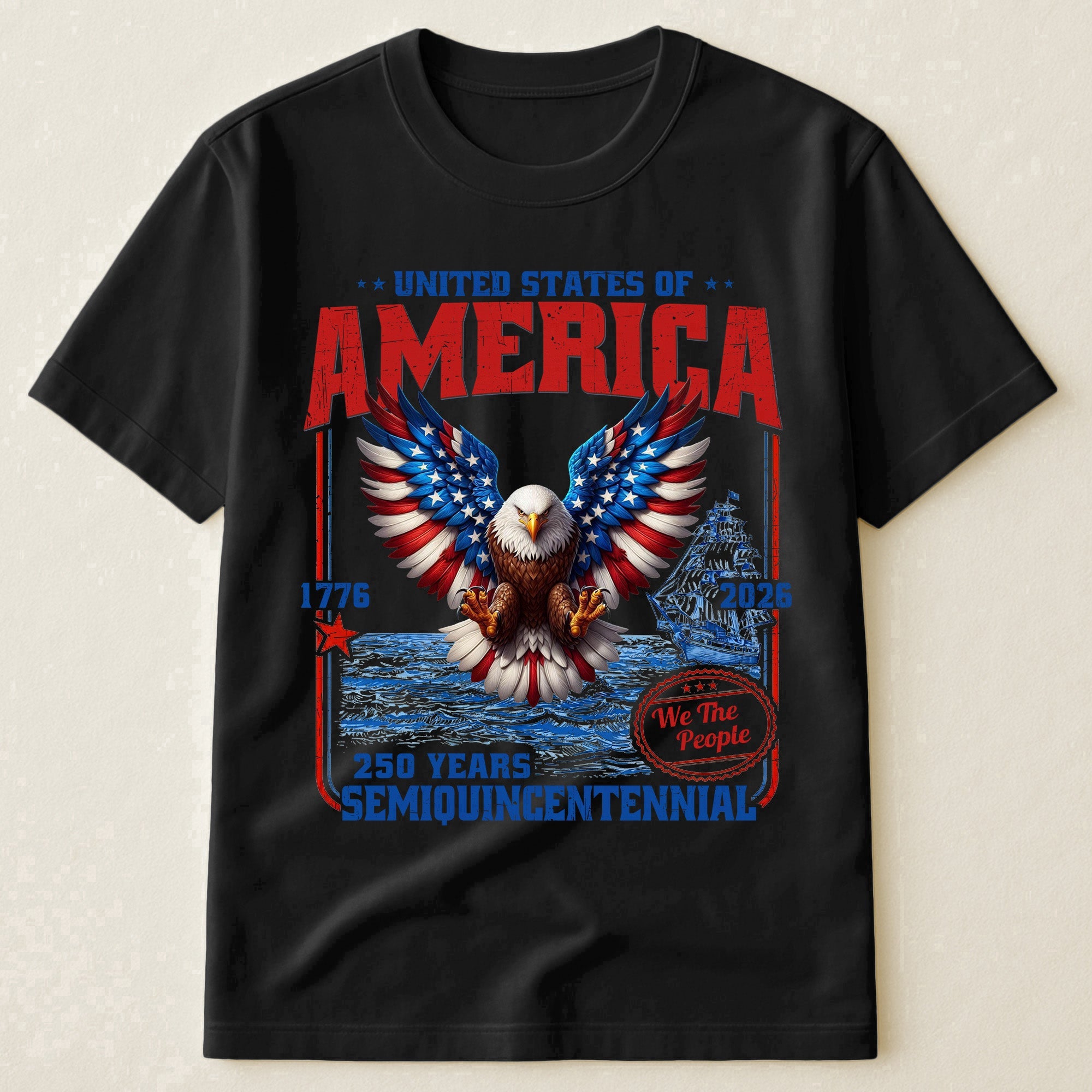 We The People Patriotic Eagle American Flag - Shirt
