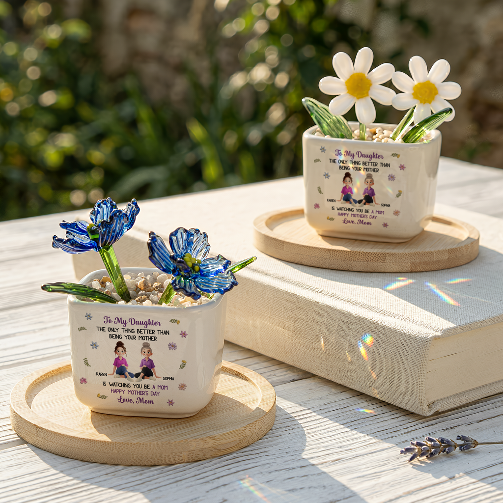 Mother's Day Gifts, The Only Thing Better Than Being Your Mother Is Watching You Be A Mom - Personalized Plant Pot
