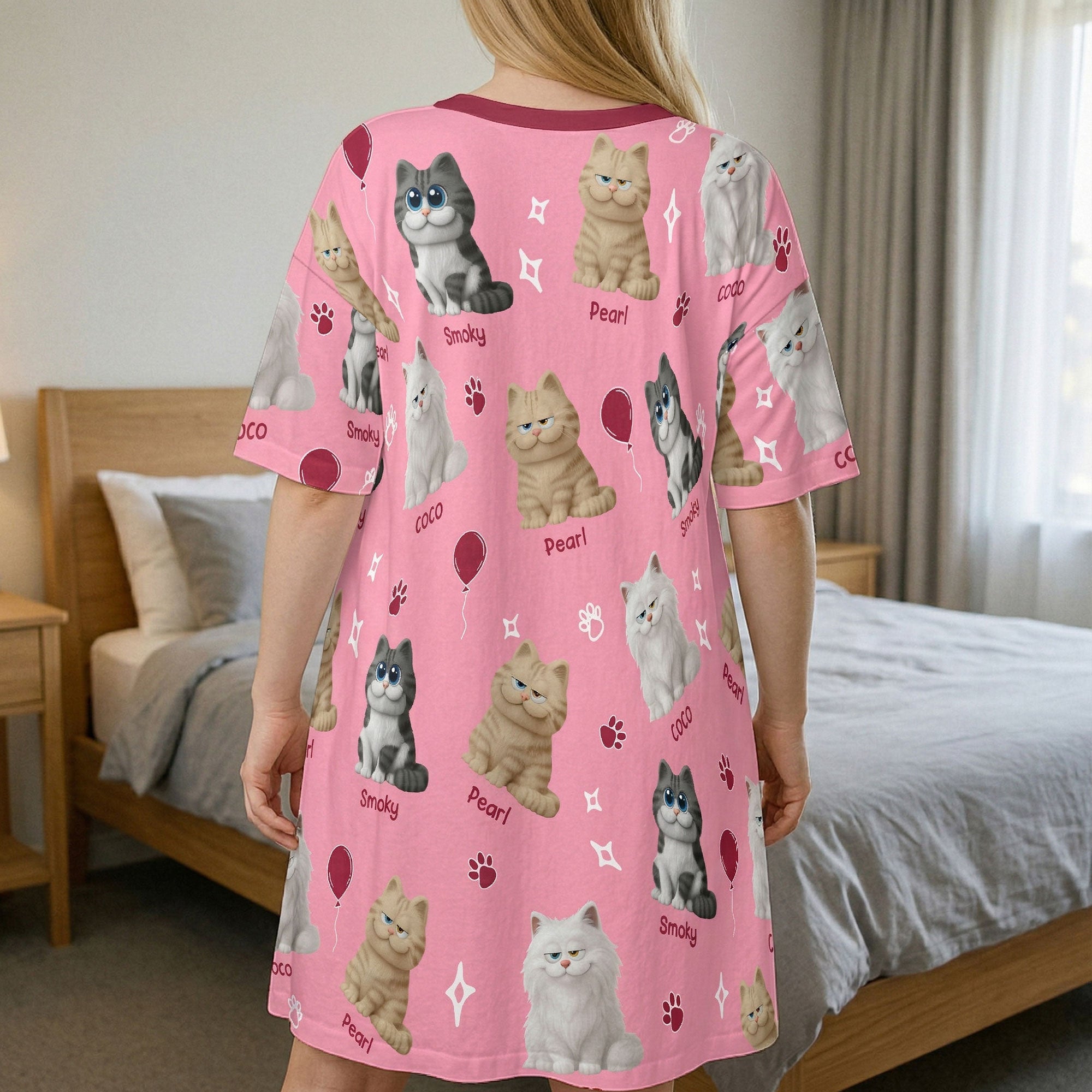 This Cat Mom Belongs To - Personalized Sleep Tee