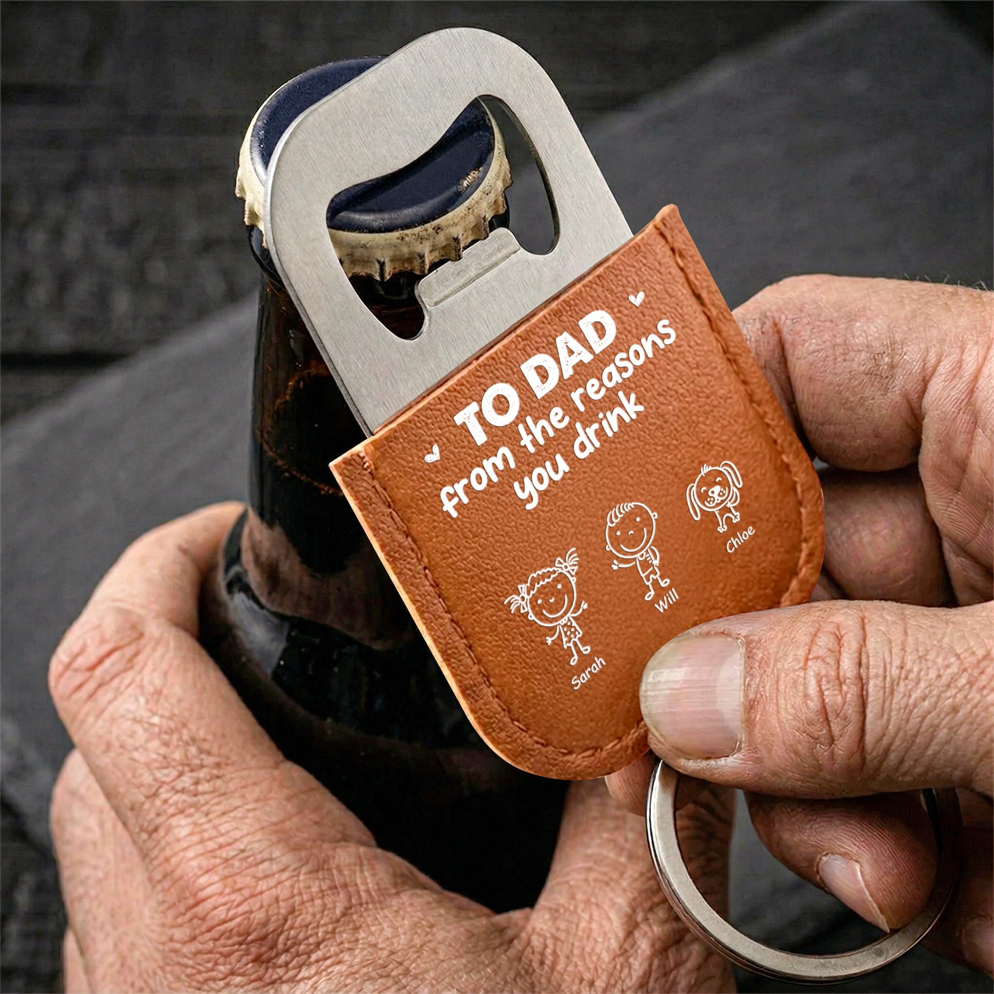 Father's Day Gifts, To Dad From The Reasons You Drink - For Dad, Papa - Personalized Keychain