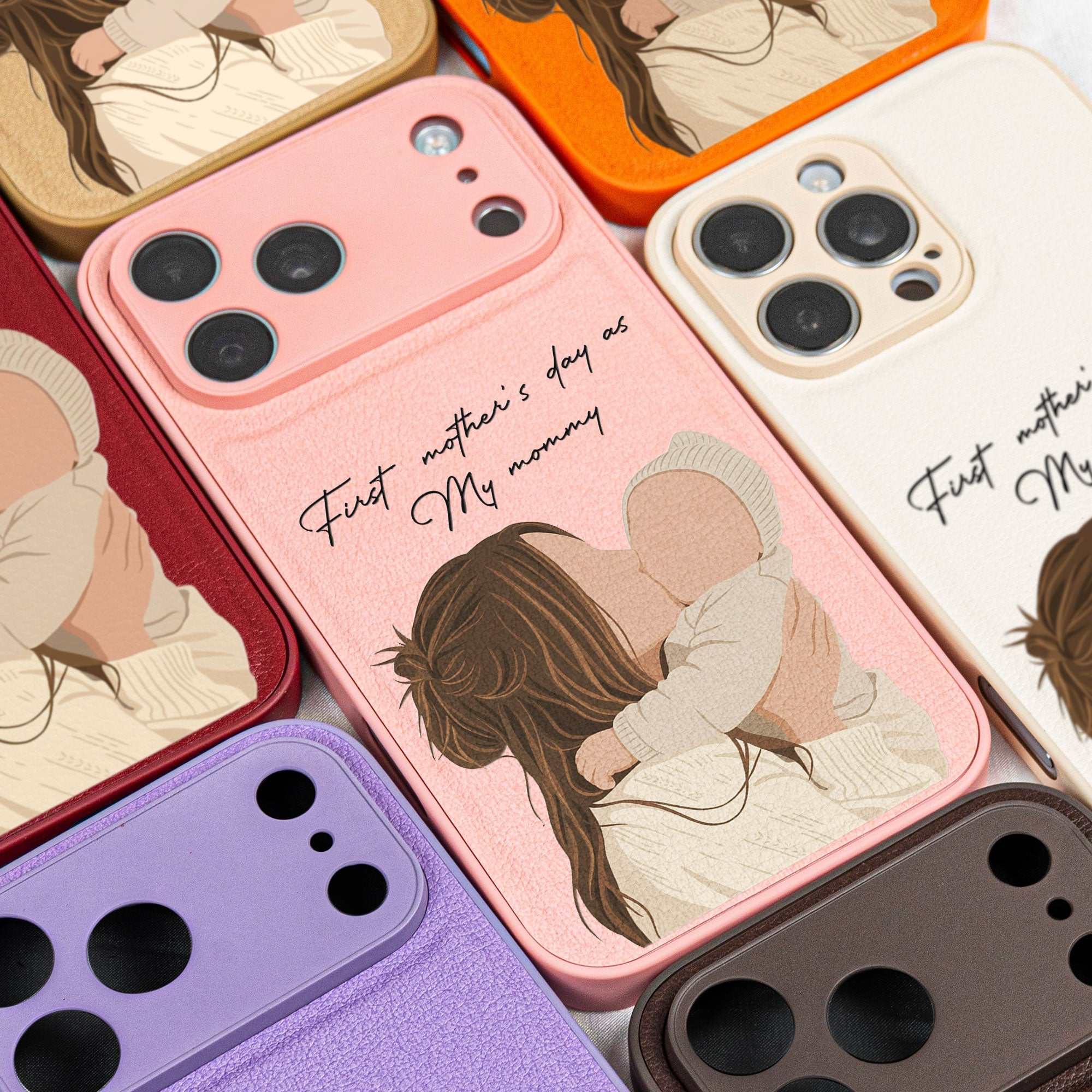 Mother's Day Gifts, Turn Photo Into Faceless Art - For Mom, Daughter, 1st Mother's Day Gift - Personalized Phone Case