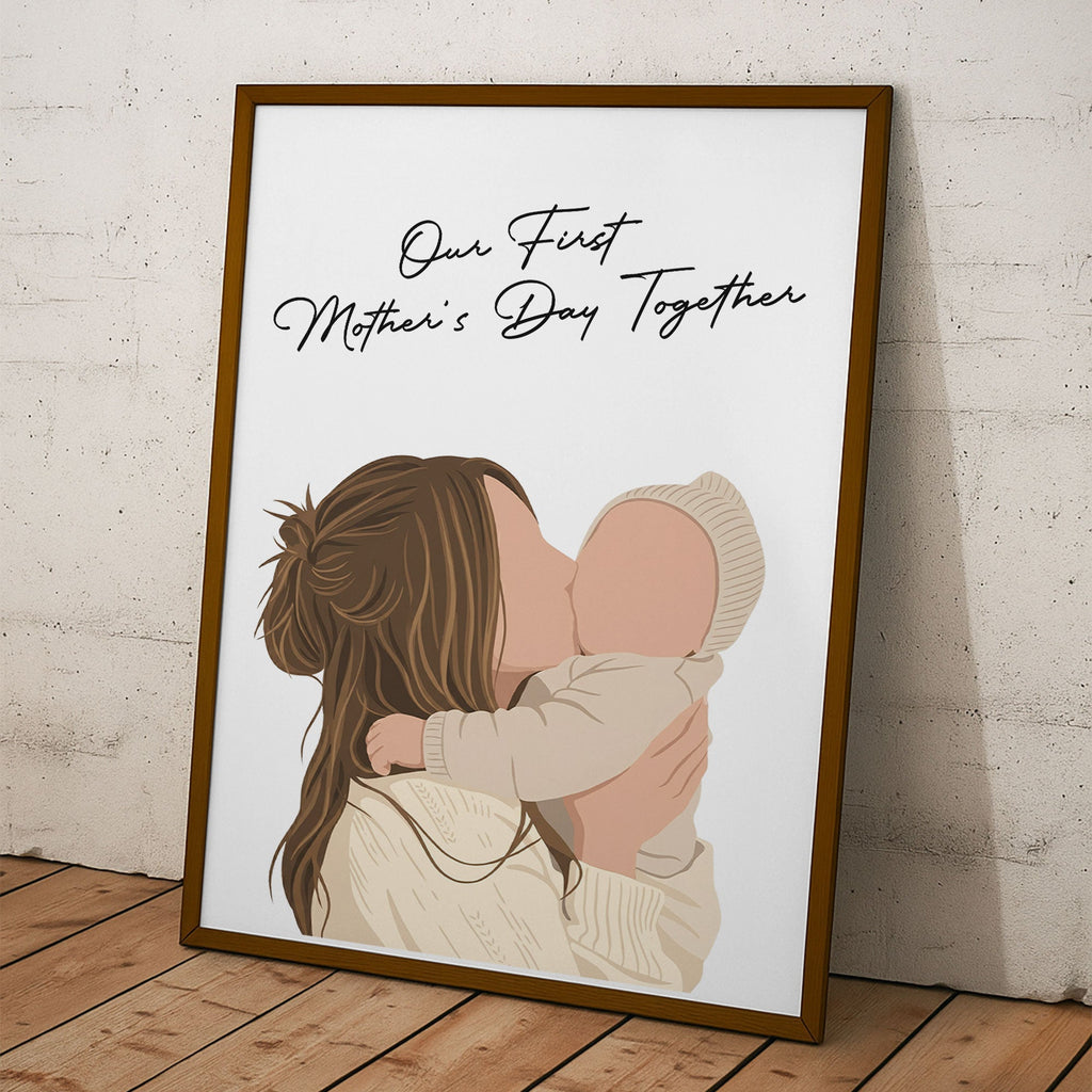 Mother's Day Gifts, Turn Photo Into Faceless Art - Mother's Day Gift For Mom, Mum, Family - Personalized Poster