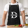 Vintage Monogram, Custom Name Gift For Him - Personalized Apron