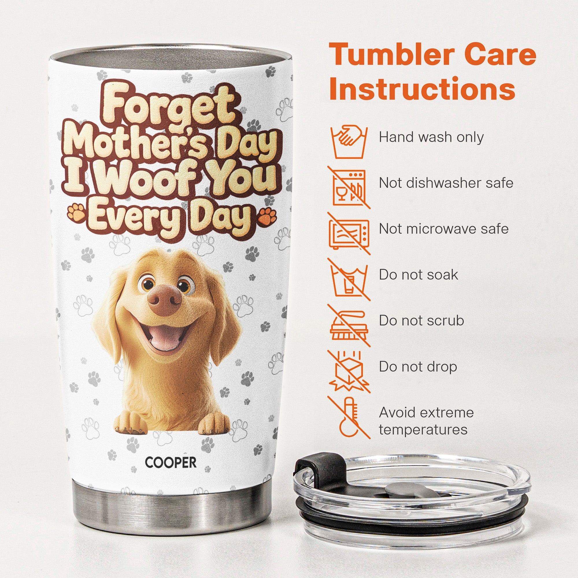 We Woof You Every Day - Personalized Tumbler