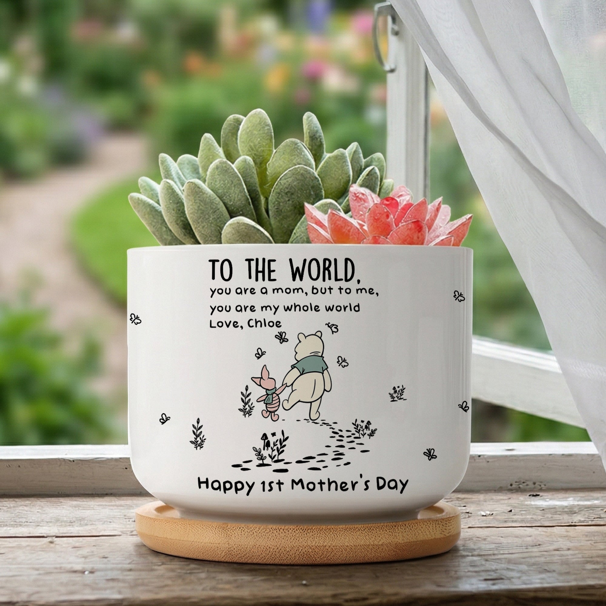 Mother's Day Gifts, You Are My Whole World - 1st Mother'S Day Gift For Her, Wife, Daughter, Mom - Personalized Plant Pot